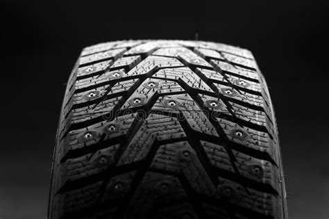 Close Up Of A Car Tire Standing Upright Stock Image Image Of