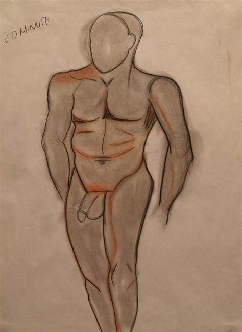 Nude Male Drawing Drawing By Teri Schuster Fine Art America
