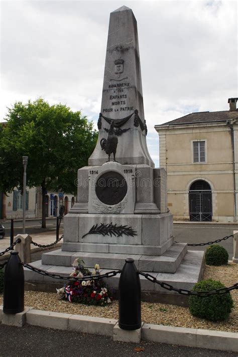 World War I Memorial In The Historic Town Center Navarrenx France