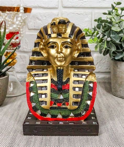 Ancient Egyptian Mask Of King Tut Bust Statue 6h Pharaoh Tutankhamun