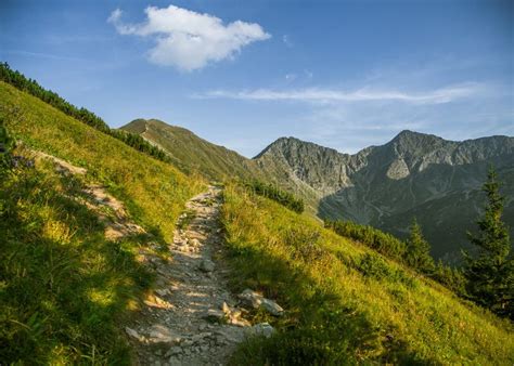 A Beautiful Hiking Trail In The Mountains Mountain Landscape In Tatry