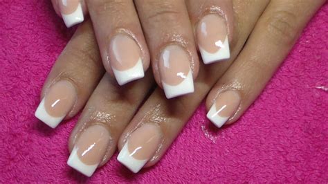 Acrylic Nails Pink And White French Youtube