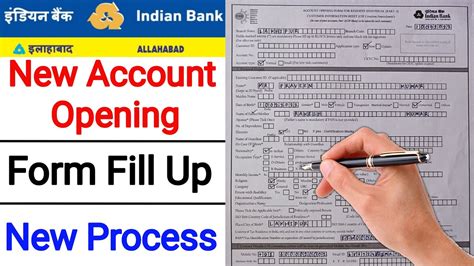Indian Bank New Account Opening Form Fill Up 2022 Indian Bank Account