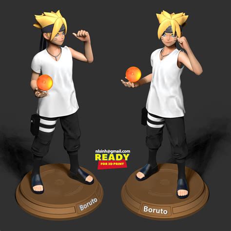Boruto Figurine Of Naruto Holding Orange 3d Model 3d Printable Cgtrader