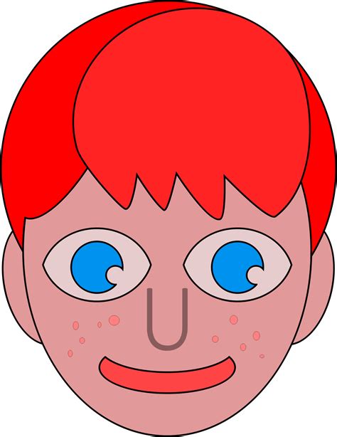 Clipart Redhead With Blue Eyes