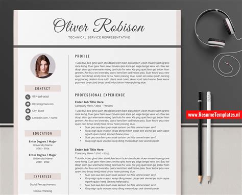 Download now to create your own one page cv format. Creative CV Template / Resume Template Word, Curriculum ...