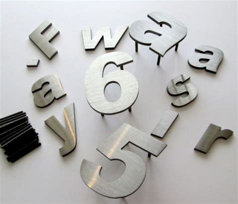 6mm Thick Brushed Stainless Steel Letters Metal Letters