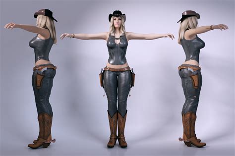 Cowgirl 3d Model