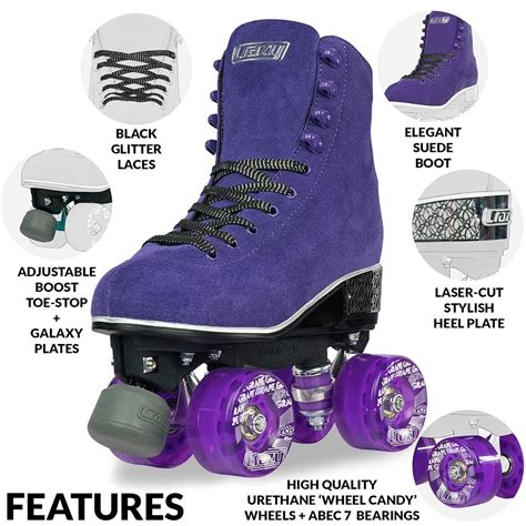 Crazy Evoke Suede Roller Skates Purple Skate Society