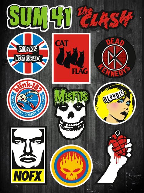 Pcs Cbgb Punk Band Waterproof Vinyl Stickers For Laptop Skateboard Luggage Punk Poster