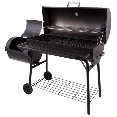Char Broil 21201571 Deluxe Offset Charcoal Smoker Grill 3 Grate 925