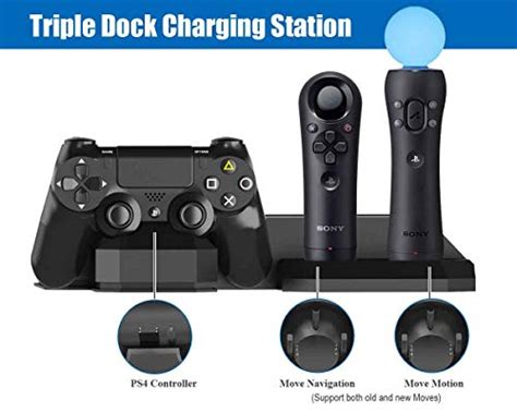 Elecgear Vertical Charging Stand With Cooling Fan For Ps4 Psvr Headset Storage Stand Charger