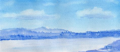 Blue Sky Watercolor At Getdrawings Free Download