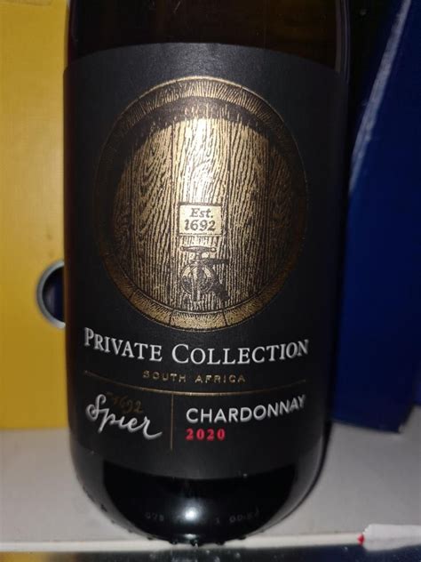 2020 Spier Chardonnay Private Collection South Africa Coastal Region