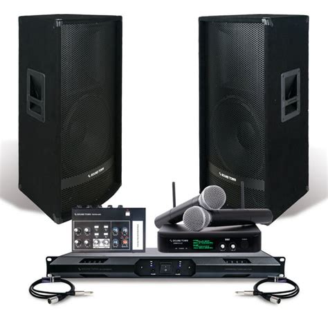 Sound Town Professional Pa System Set With 15 Full Range Pa Speakers