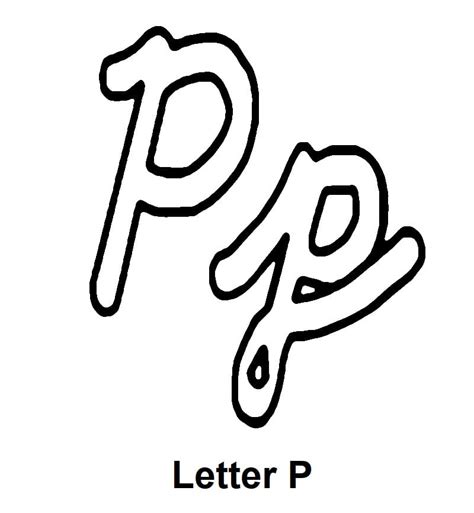 Cursive Alphabet Letter P Coloring Page Download Print Or Color Online For Free