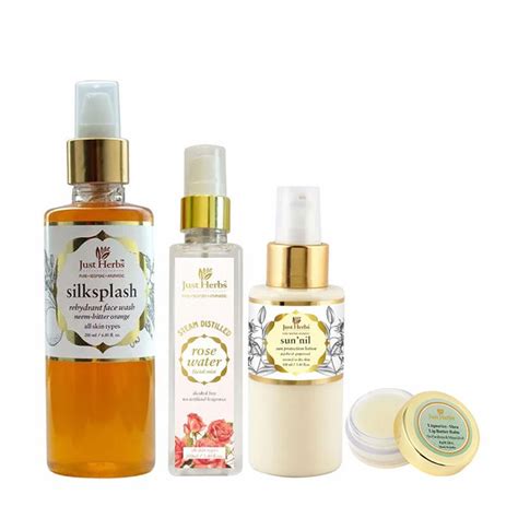 Buy Just Herbs Skincare Basics For An Outdoor Lifestyle Normaldry Skin Online Purplle