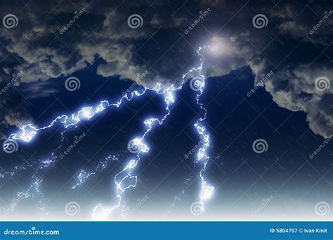 Lightning Stock Image Image Of Bolt Powerful Cloud 5804707