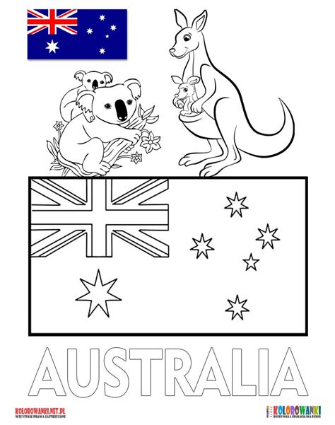 Flaga Australii Kolorowanka Do Druku The Best Porn Website