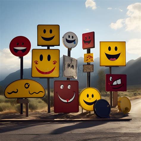 Carteles Adornados Con Una Colorida Variedad De Emojis Cautivadores