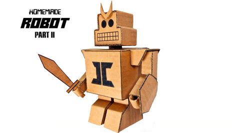 Homemade Cardboard Robot Model How To Make Robot With Cardboard Youtube