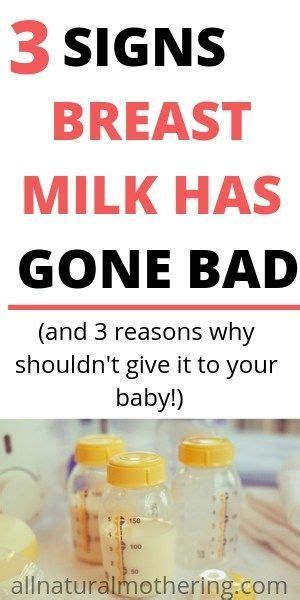 How To Tell If Your Breast Milk Has Gone Bad 3 Important Signs