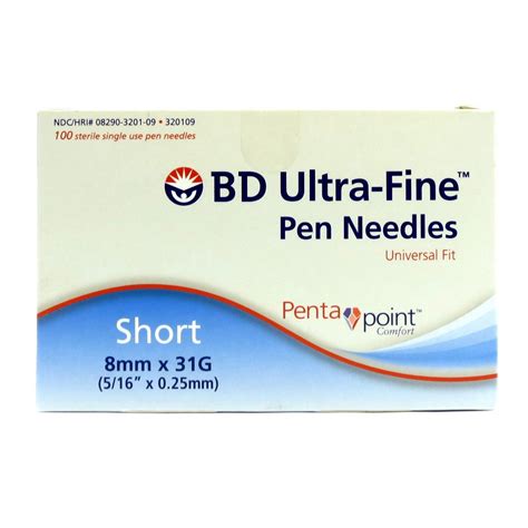 31g X 8mm Pen Needles Insulin Ultra Fine Iii 100box Mcguff