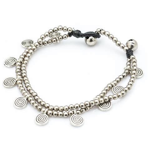 Hill Tribe Silver Bead And Swirl Charm Bracelets Harem Pants