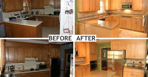 U Shaped Kitchen Remodel Before And After