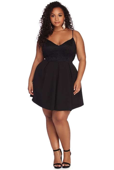 plus lace appeal skater dress in 2021 plus size skater dress plus size black dresses plus