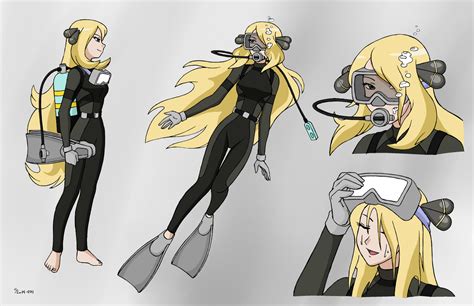 Cynthia Scuba Concept Sheet Color Commission By Bluehedgehog25 On