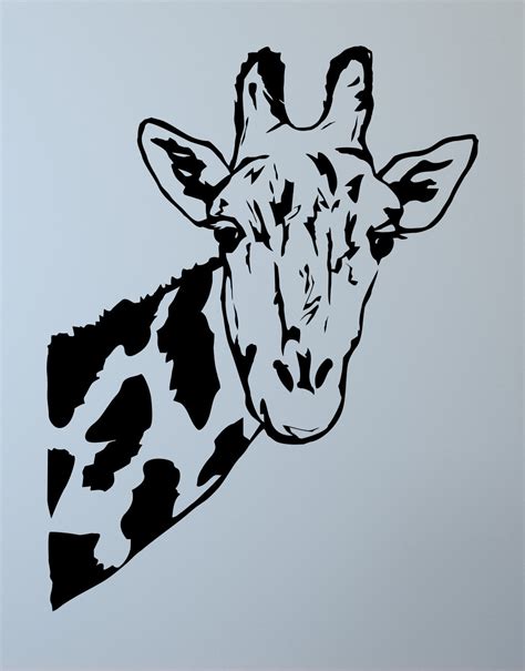 Giraffe Face Vinyl Wall Decal Sticker 6012