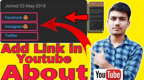 How To Add Link In Youtube About Description Add Social Media Link