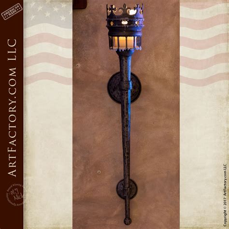 Home Candleholders Medieval Torch Style Large Supplied Sa02 Wall Sconce