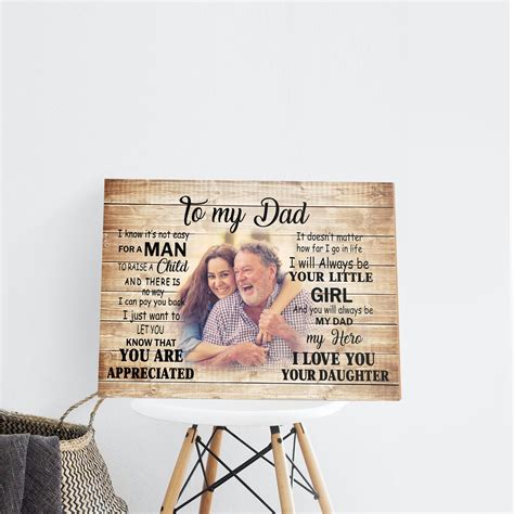 Personalized Photo Canvas Fathers Day Canvas Custom Etsy
