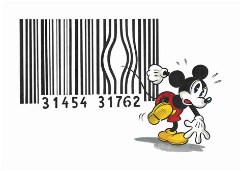 Mickey Mouse Inspired By Banksys Barcode Leopard Tiger Corner4art