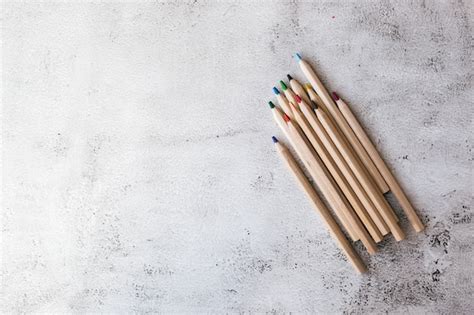 Premium Photo Wooden Colored Pencils