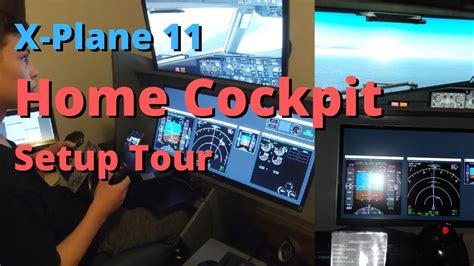 Home Flight Sim Setup Tour 2020 X Plane 11 Home Cockpit Youtube