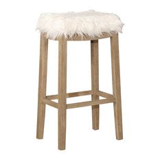 Soft and plush white faux fur. White Faux Fur Bar Stools & Counter Stools | Houzz