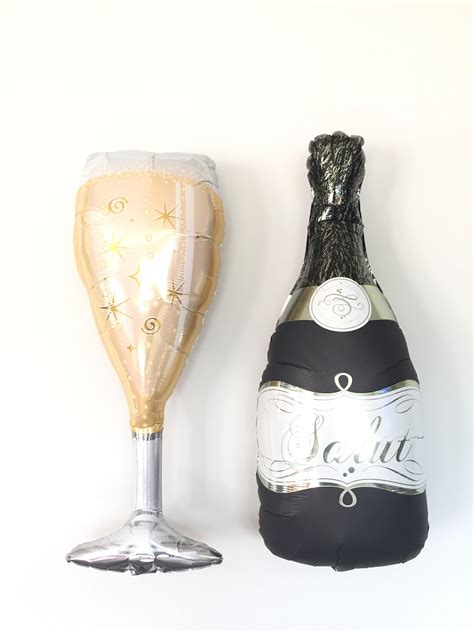 Champagne Bottle Balloons New Year S Eve Party Decor Black Birthday Party Balloons