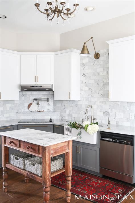 See more ideas about kitchen design, kitchen remodel, kitchen inspirations. Gray and White and Marble Kitchen Reveal - Maison de Pax