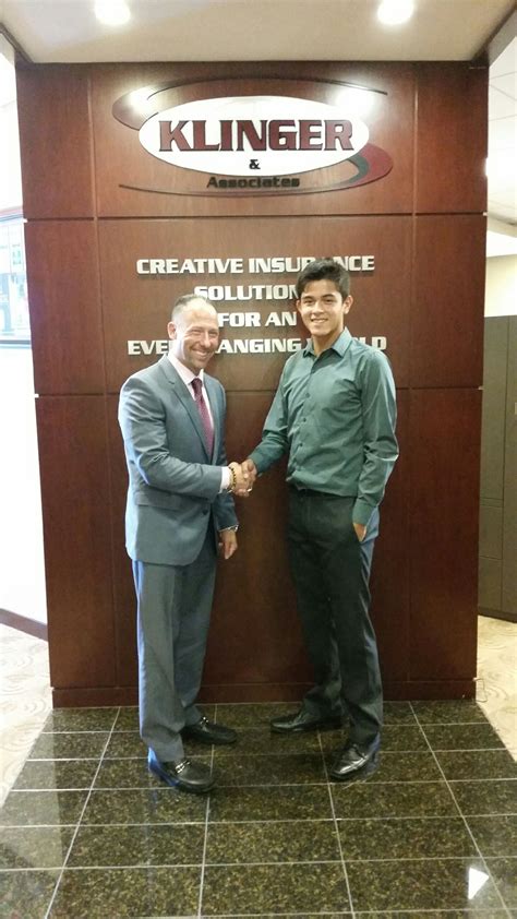 Offers clients a wide variety of insurance options from many of the industry's most respected carriers. Klinger Insurance Group would like to welcome our newest high school intern, Andy Diaz from ...