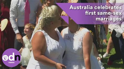 I Do Australia Celebrates First Same Sex Marriages Youtube