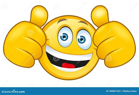Laughing Smilie With A Thumbs Up Sign Stock Illustration Illustration
