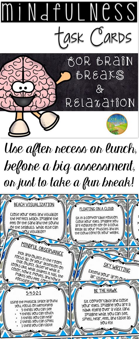 Mindfulness Task Cards For Brain Breaks And Relaxation Great For