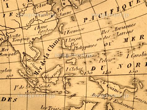 アンティークの世界地図 東南アジアの写真素材 [171561499] イメージマート