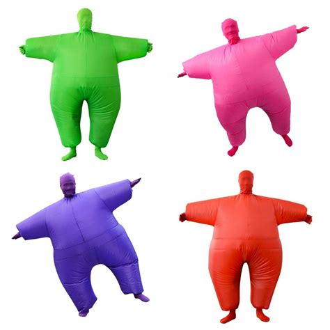 funny inflatable fat sumo suit blow up fancy dress stag party costume 5 colours ebay