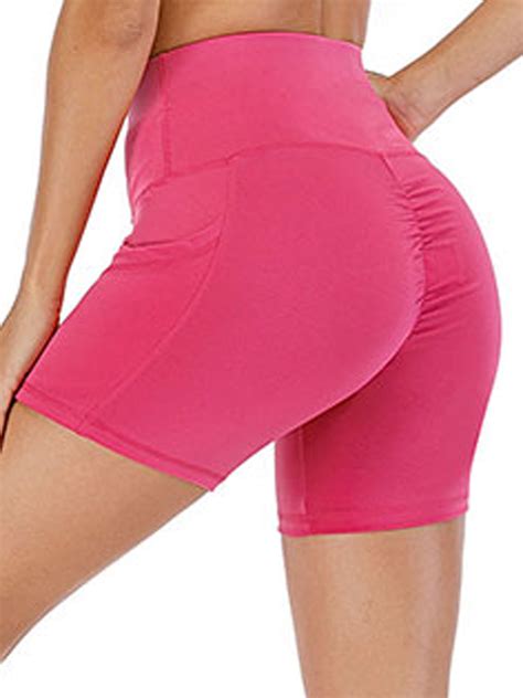 Dodoing Dodoing High Waist Workout Butt Lifting Yoga Shorts For Women