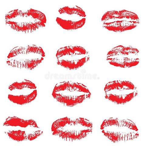 Vector Lipstick Kisses Stock Vector Illustration Of Beauty 90248181