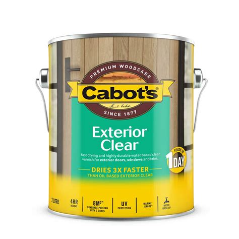 Cabots Exterior Clear Water Based Satin 2l Mitre 10